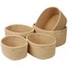 Lot de 5 Paniers de Rangement en Jute Lot de 5 Paniers de Rangement en Jute