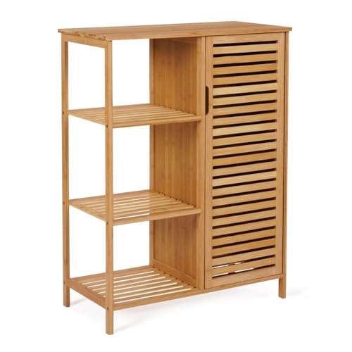 Meuble de Rangement Salle de Bain en Bambou Meuble de Rangement Salle de Bain en Bambou