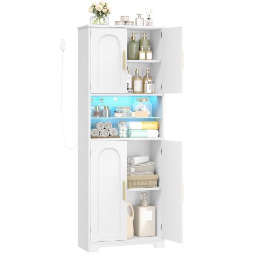 Meuble de Salle de Bain Éclairé et Spacieux