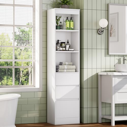 Meuble de Salle de Bain Rangement Blanc Meuble de Salle de Bain Rangement Blanc