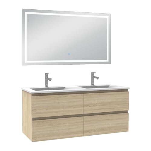 Meuble Double Vasque 120 cm avec Miroir Meuble Double Vasque 120 cm avec Miroir