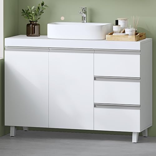 Meuble sous Lavabo Blanc Élegant et Pratique Meuble sous Lavabo Blanc Élegant et Pratique