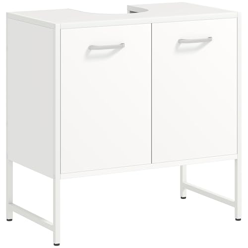 Meuble Sous Lavabo HOMCOM Blanc 60 cm