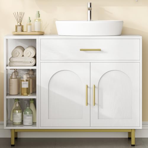 Meuble sous Lavabo Hzuaneri en Blanc