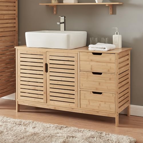 Meuble sous-Vasque en Bambou Naturel Meuble sous-Vasque en Bambou Naturel