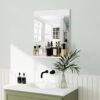 Miroir de Salle de Bain avec Étagère Blanc Miroir de Salle de Bain avec Étagère Blanc