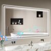 Miroir de Salle de Bain LED Bluetooth 120x70cm Miroir de Salle de Bain LED Bluetooth 120x70cm