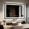 Miroir Lumineux LED Salle de Bain 80x60cm Miroir Lumineux LED Salle de Bain 80x60cm