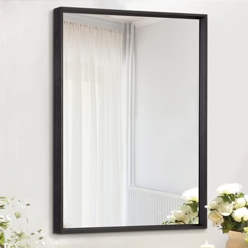 Miroir mural noir en aluminium moderne