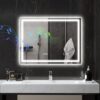 Miroir Salle de Bain Bluetooth LED 60x80 Miroir Salle de Bain Bluetooth LED 60x80