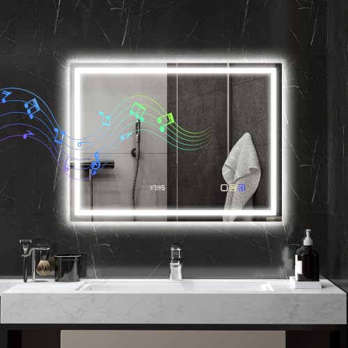 Miroir Salle de Bain Bluetooth LED 60x80 Miroir Salle de Bain Bluetooth LED 60x80