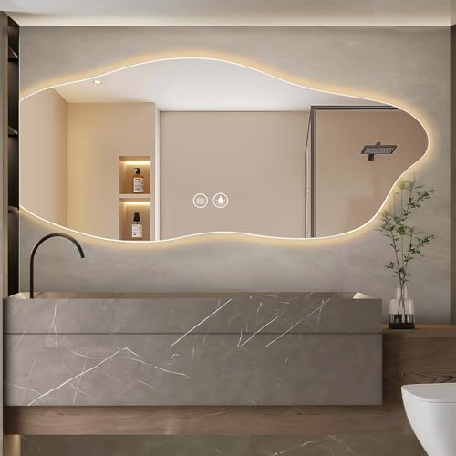 Miroir Salle de Bain LED Asymétrique 120x60cm