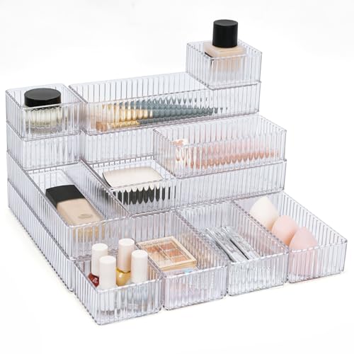 Organisateurs de tiroirs pour coiffeuse - Lot de 14
