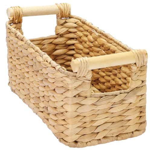 Panier de rangement en jacinthe d'eau