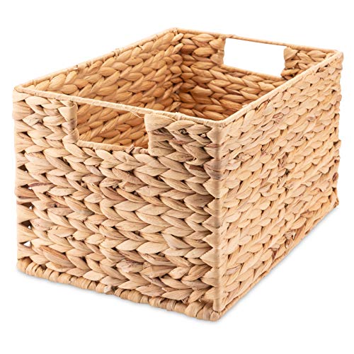 Panier de rangement en jacinthe d'eau