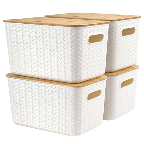 Panier de Rangement Grand en Bambou