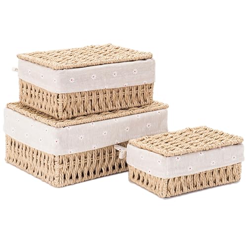 Panier Rangement Tressé 3 pièces
