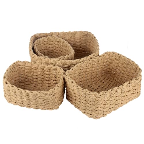 Paniers de Rangement en Osier - Set de 4 Paniers de Rangement en Osier - Set de 4