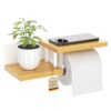 Porte Papier Toilette Mural en Bambou