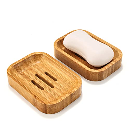 Porte-Savon en Bambou Écologique Lot de 2 Porte-Savon en Bambou Écologique Lot de 2