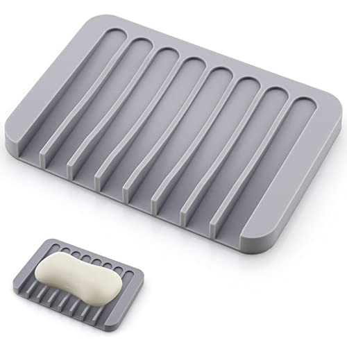 Porte Savon en Silicone - Gris Porte Savon en Silicone - Gris
