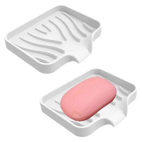 Porte Savon Silicone Incliné 2 Pièces Porte Savon Silicone Incliné 2 Pièces