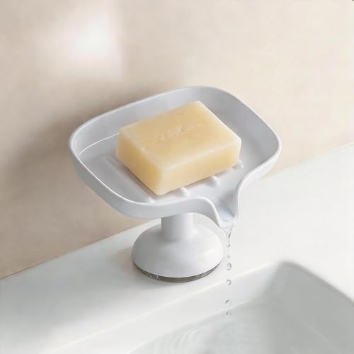 Porte Savon Ventouse avec Bac d'Égouttement Porte Savon Ventouse avec Bac d'Égouttement
