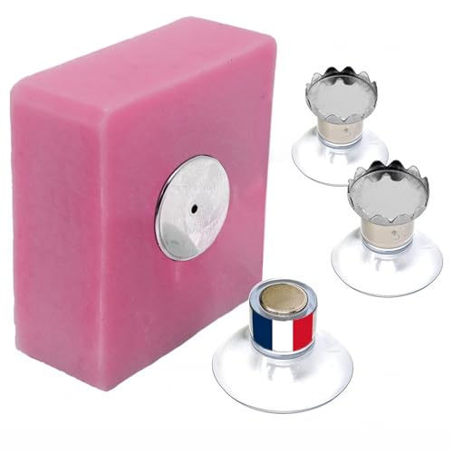 Porte-Savons Magnétiques à Ventouse - Lot de 3 Porte-Savons Magnétiques à Ventouse - Lot de 3