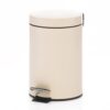 Poubelle cosmétique en métal beige 3L Poubelle cosmétique en métal beige 3L