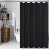 Rideau de Douche Anti-Moisissure Noir 180x200 cm