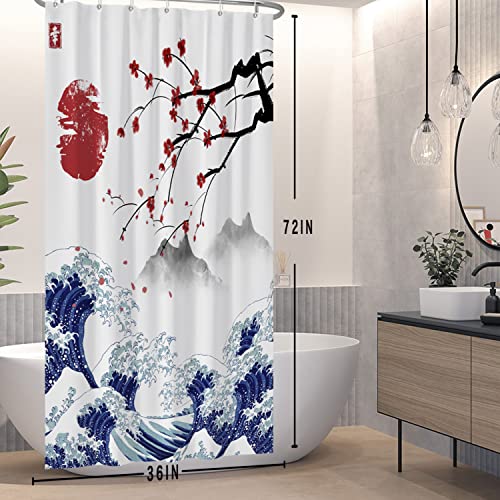 Rideau de douche Japonais Fleurs de Cerisier Rideau de douche Japonais Fleurs de Cerisier