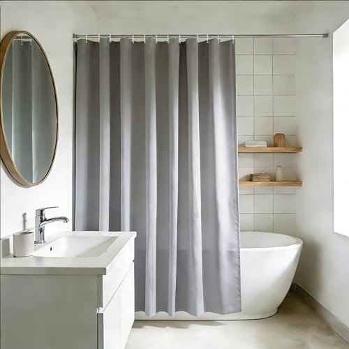 Rideau de Douche YISURE Gris Clair 200x220 cm Rideau de Douche YISURE Gris Clair 200x220 cm