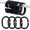 Set de 12 anneaux coulissants noirs Set de 12 anneaux coulissants noirs