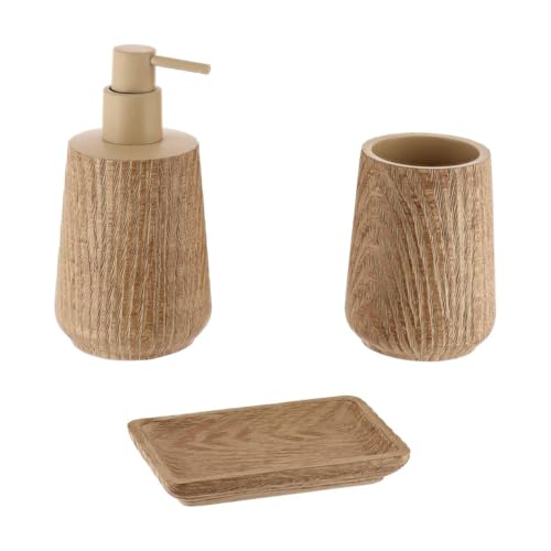 Set Gobelet et Distributeur Savon Bois Set Gobelet et Distributeur Savon Bois