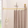 Tringle à rideau de douche en L Tringle à rideau de douche en L