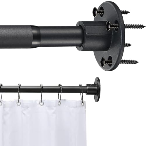 Tringle à Rideau de Douche Noir Réglable Tringle à Rideau de Douche Noir Réglable
