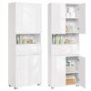 VASAGLE Armoire de Salle de Bain Blanc