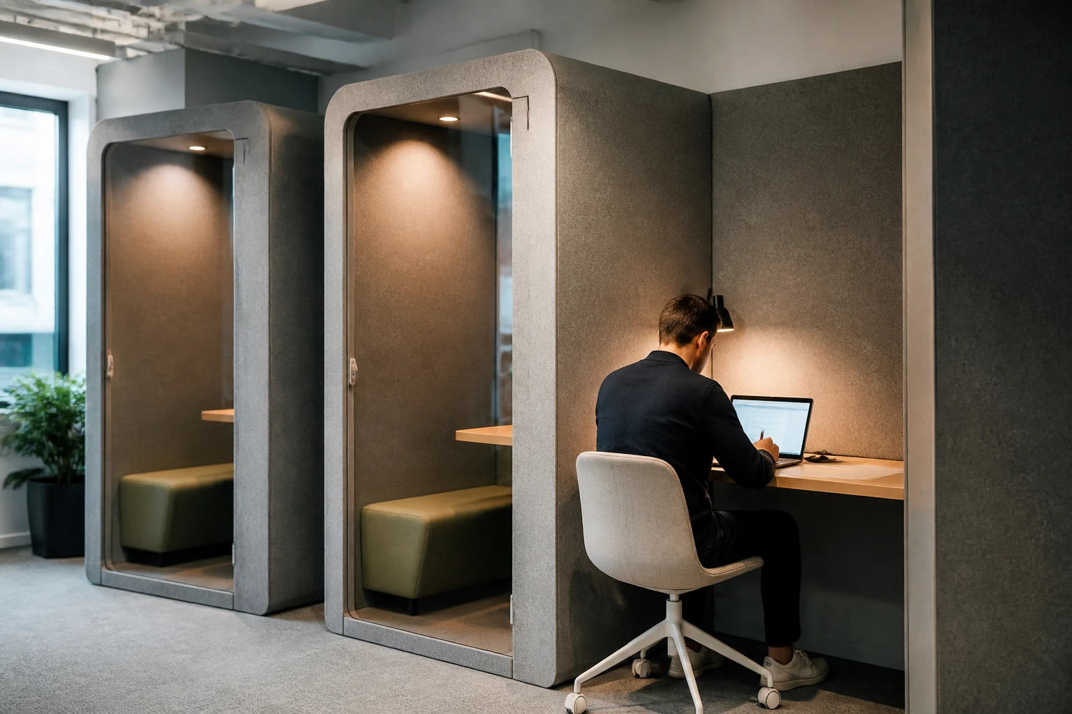 Cabines acoustiques pour travailler au calme au bureau
