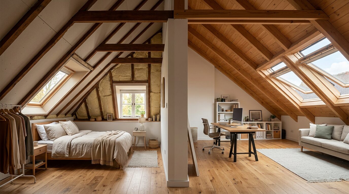 Isolation toiture intérieur ou extérieur Différence de volume habitable entre isolation par l'intérieur et par l'extérieur