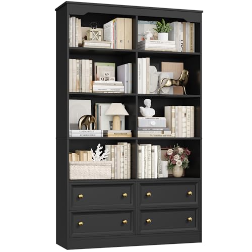 Bibliothèque de Rangement 180 cm Noir