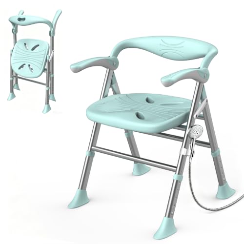 Chaise de Douche Pliante avec Accoudoirs