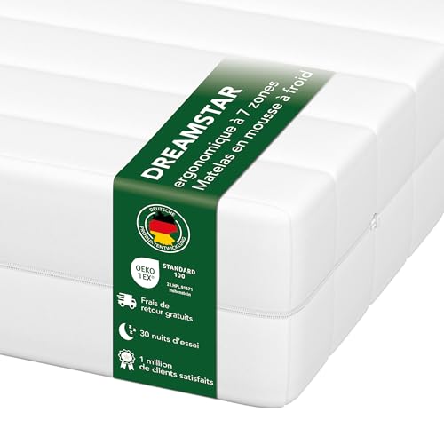 DreamStar - Matelas orthopédique 7 zones