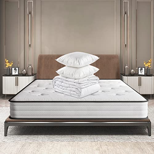Matelas IZTOSS 140x190 avec Couette et Oreillers