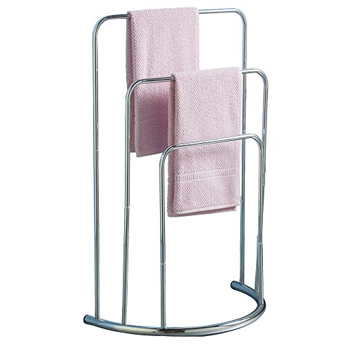 Porte-Serviettes en Métal Chromé 3 Niveaux
