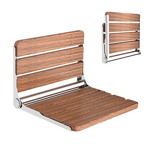Siège de Douche Pliable en Bois de Sapelli