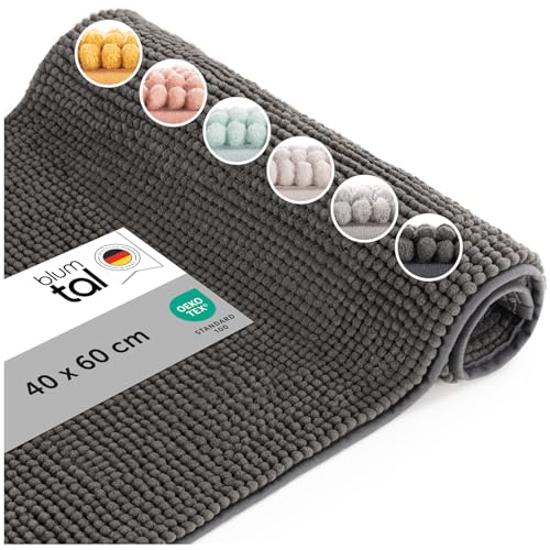 Tapis de Bain Antidérapant 60x40 Gris Tapis de Bain Antidérapant 60x40 Gris