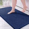 Tapis de Bain Doux en Chenille Bleu Marine Tapis de Bain Doux en Chenille Bleu Marine