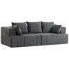 Canapé 3 Places en Chenille Gris Confortable Canapé 3 Places en Chenille Gris Confortable