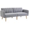 Canapé Convertible 2 Places Inclinable Gris Canapé Convertible 2 Places Inclinable Gris
