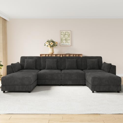 Canapé d'angle Convertible Modulable 6 Places